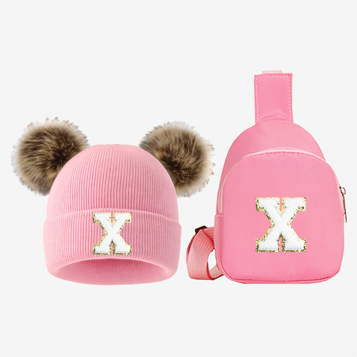 Double pcs Winter Hat Set