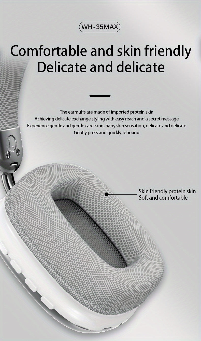 Wireless Earphones, Noise Cancelling And High Sound Quality, 800mAh Battery Life, 48 Hours Of Standby Time, Comfortable And Foldable, Suitable For Sports, Gaming, And Walking, Suitable For Smartphones IO