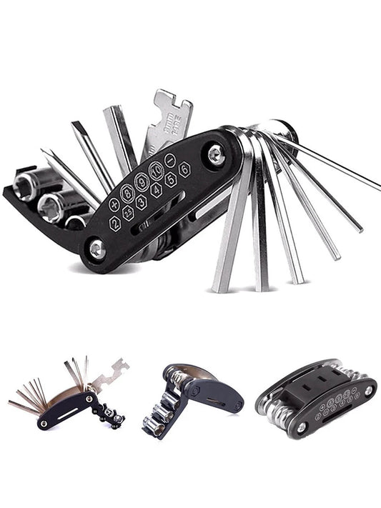 16-in-1 Portable Repair Tool Kit for Motorcycle & Bicycle