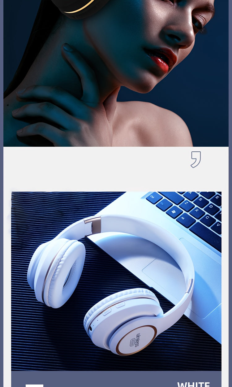 Wireless Headphones with Active Noise Cancellation | Long Battery Life, Foldable Design, Comfortable Sound Isolation for Gaming, Calls, and Music | USB-C Rechargeable, 200mAh Lithium Battery, Perfect Gift