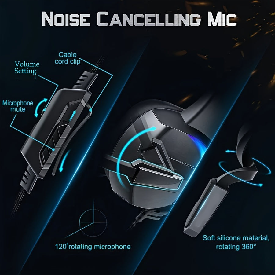 Gaming Bluetooth Headphones Over Ear, Foldable Wireless Headset with Mic, streaming Headphones, Computers, Sports Recovery Sessions
