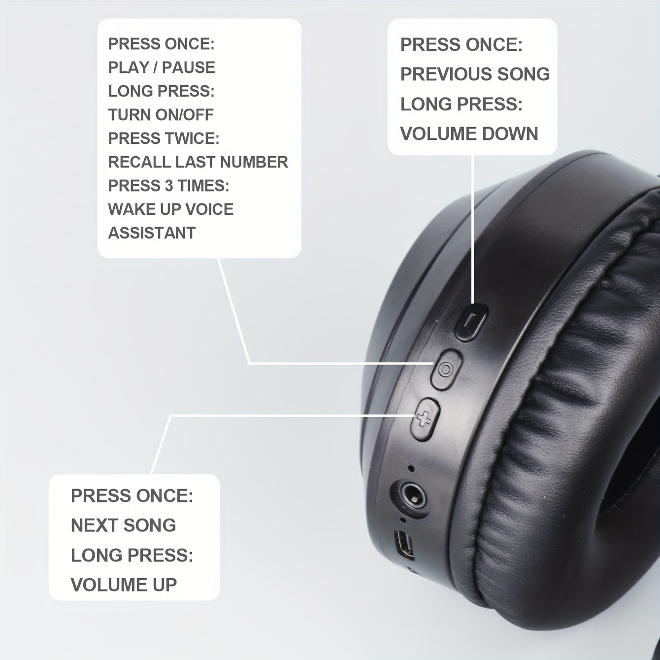 Wireless Earphones, 48 Hour Standby Time, Large Battery, Wireless Earphones, Foldable Design, Lightweight And High Fidelity Sound Quality, Comfortable to Wear, Gaming Earphones, Running Earphones