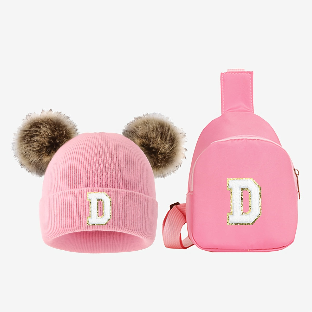 Double pcs Winter Hat Set