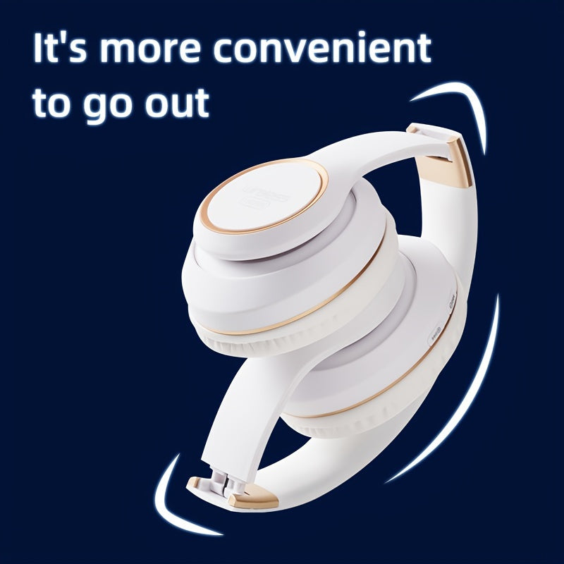 Wireless Headphones with Active Noise Cancellation | Long Battery Life, Foldable Design, Comfortable Sound Isolation for Gaming, Calls, and Music | USB-C Rechargeable, 200mAh Lithium Battery, Perfect Gift