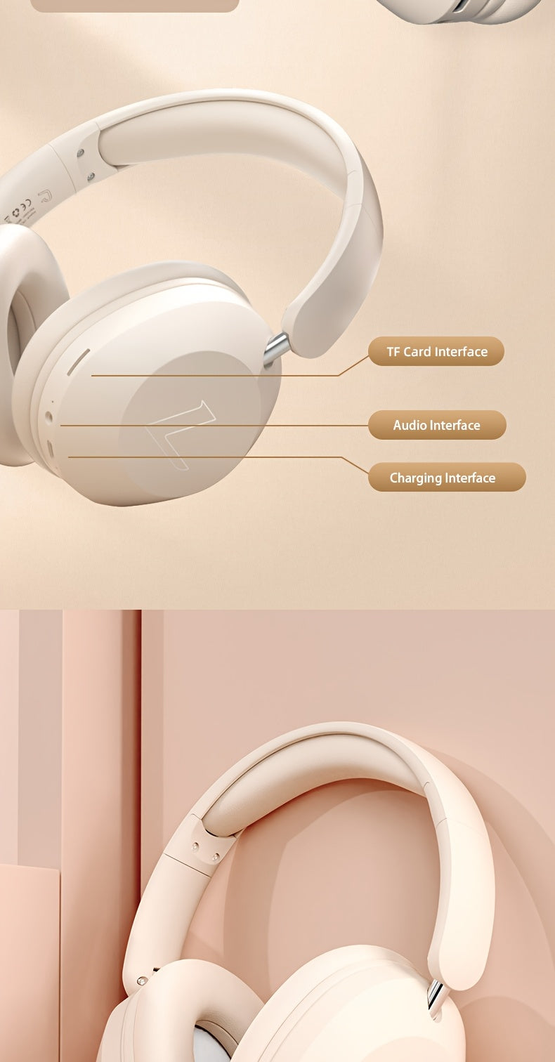 Wireless Headset | Pressure Relief Design, Bass Boost, Built-in Microphone, Telescopic and Rotatable Flat Design, Auxiliary TF Mode for Gaming and Sports Use, Office and Travel Compatible, Powerful Bass, gift for her, gift for him