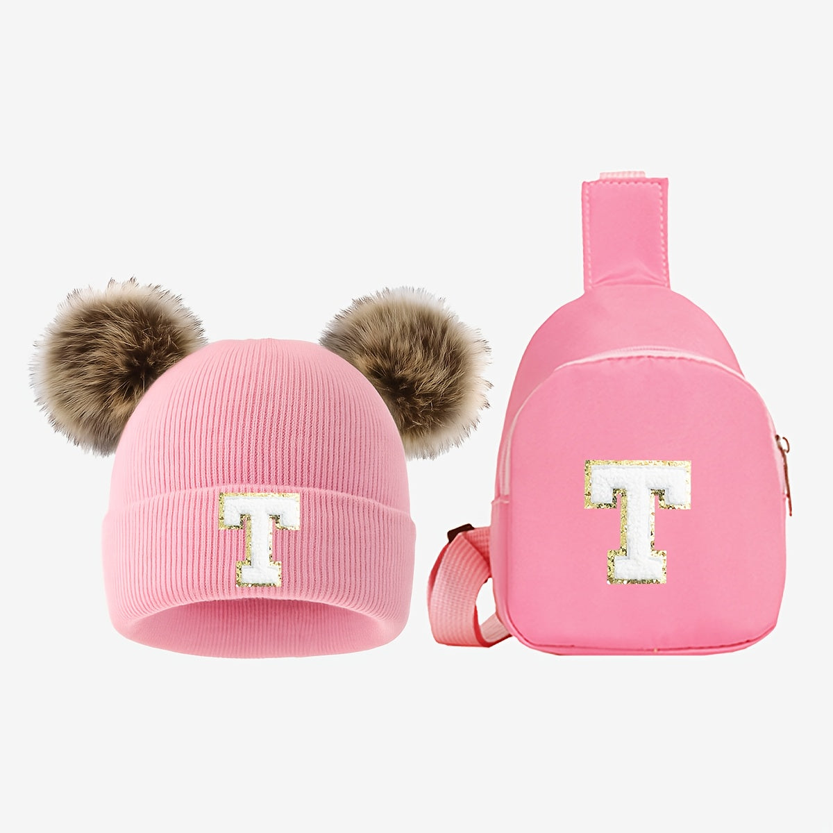 Double pcs Winter Hat Set