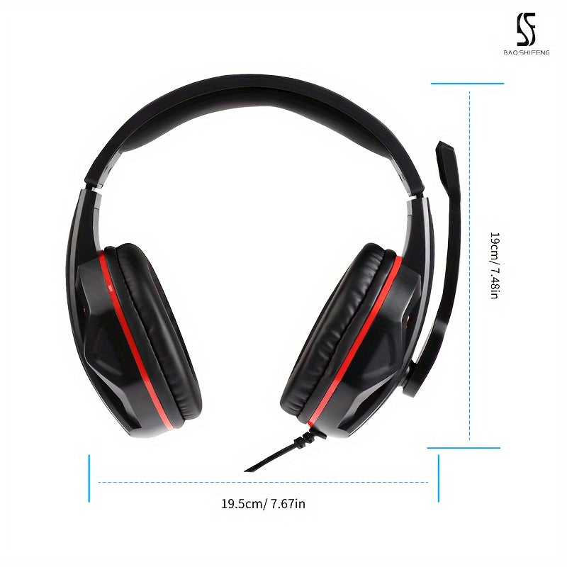 Dual Microphone Comfortable Noise-Canceling Wired Headset for PUBG, Suitable for Calls, Leisure & Sports Activities and Games with Mobile Phones/PC Laptops