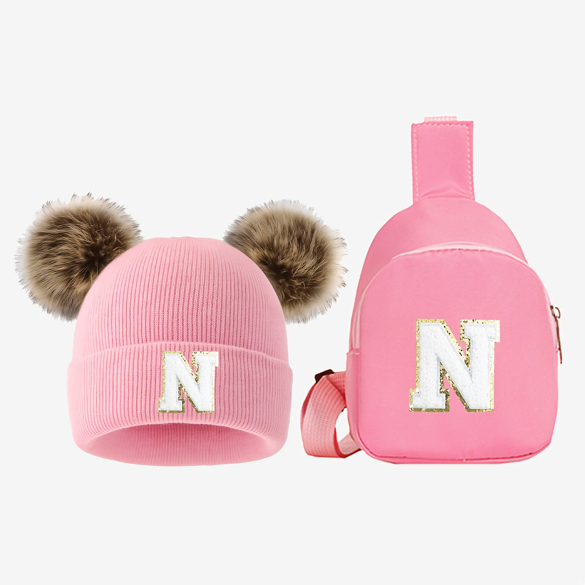 Double pcs Winter Hat Set