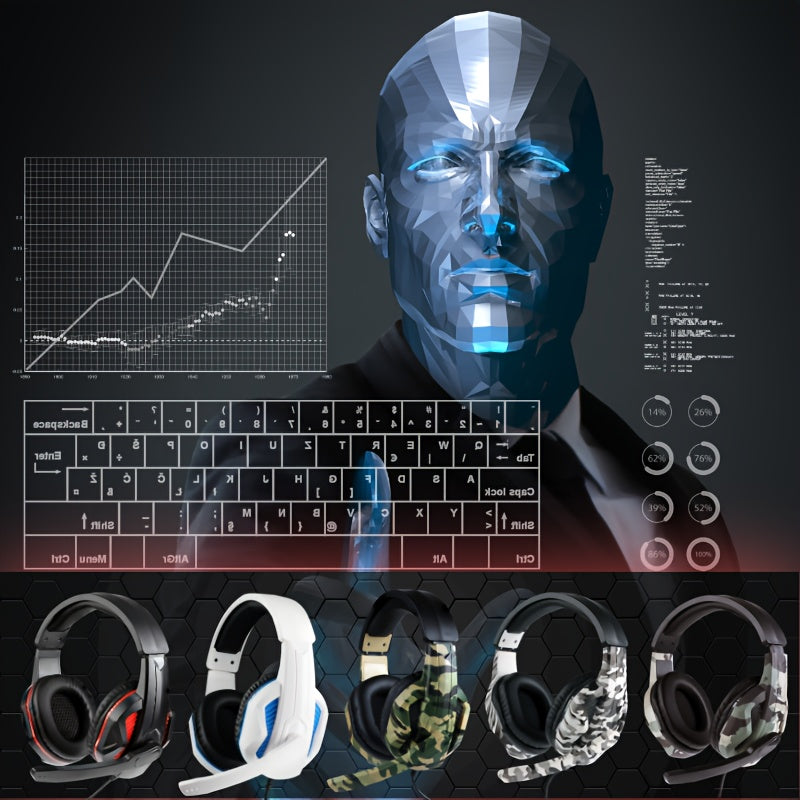 Dual Microphone Comfortable Noise-Canceling Wired Headset for PUBG, Suitable for Calls, Leisure & Sports Activities and Games with Mobile Phones/PC Laptops