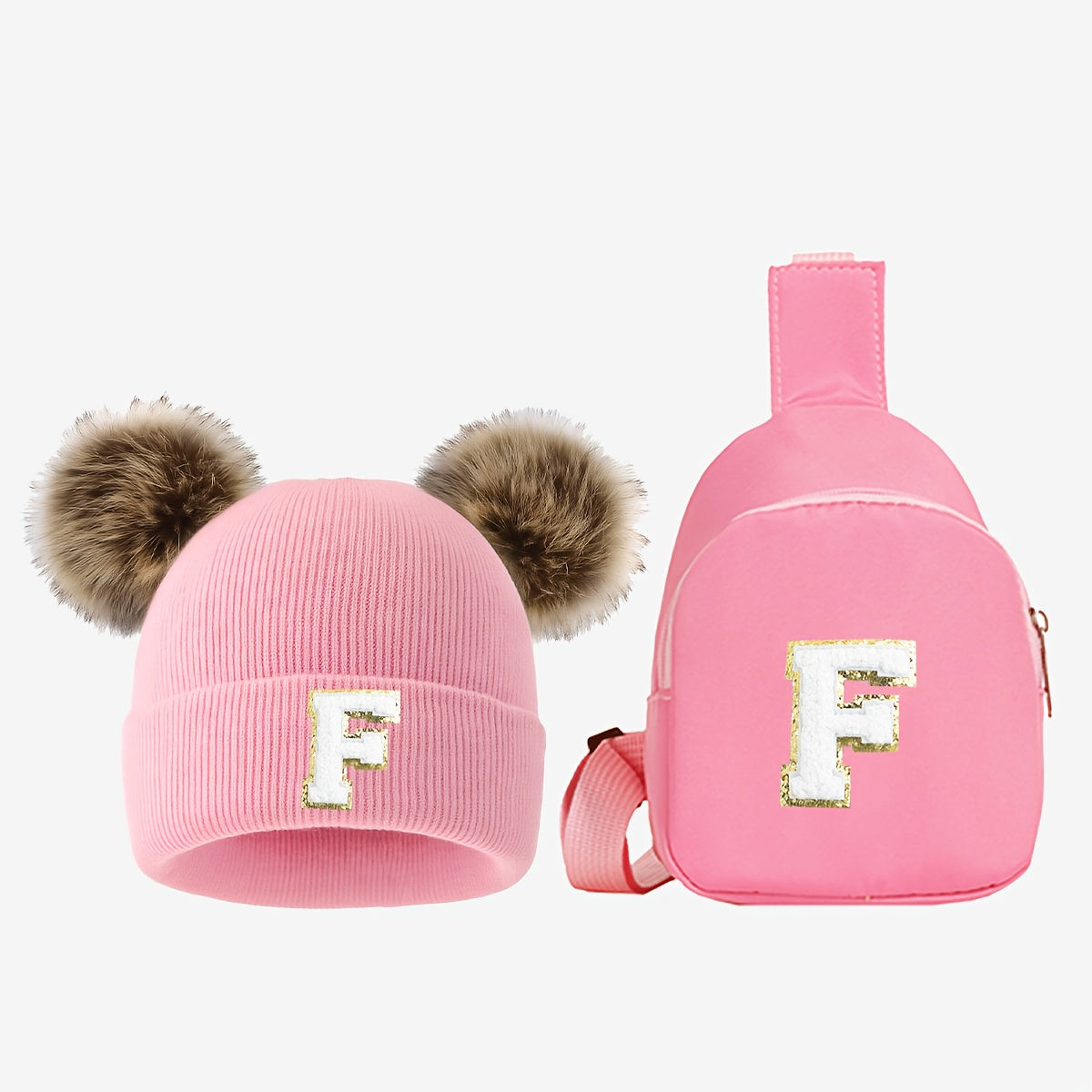 Double pcs Winter Hat Set