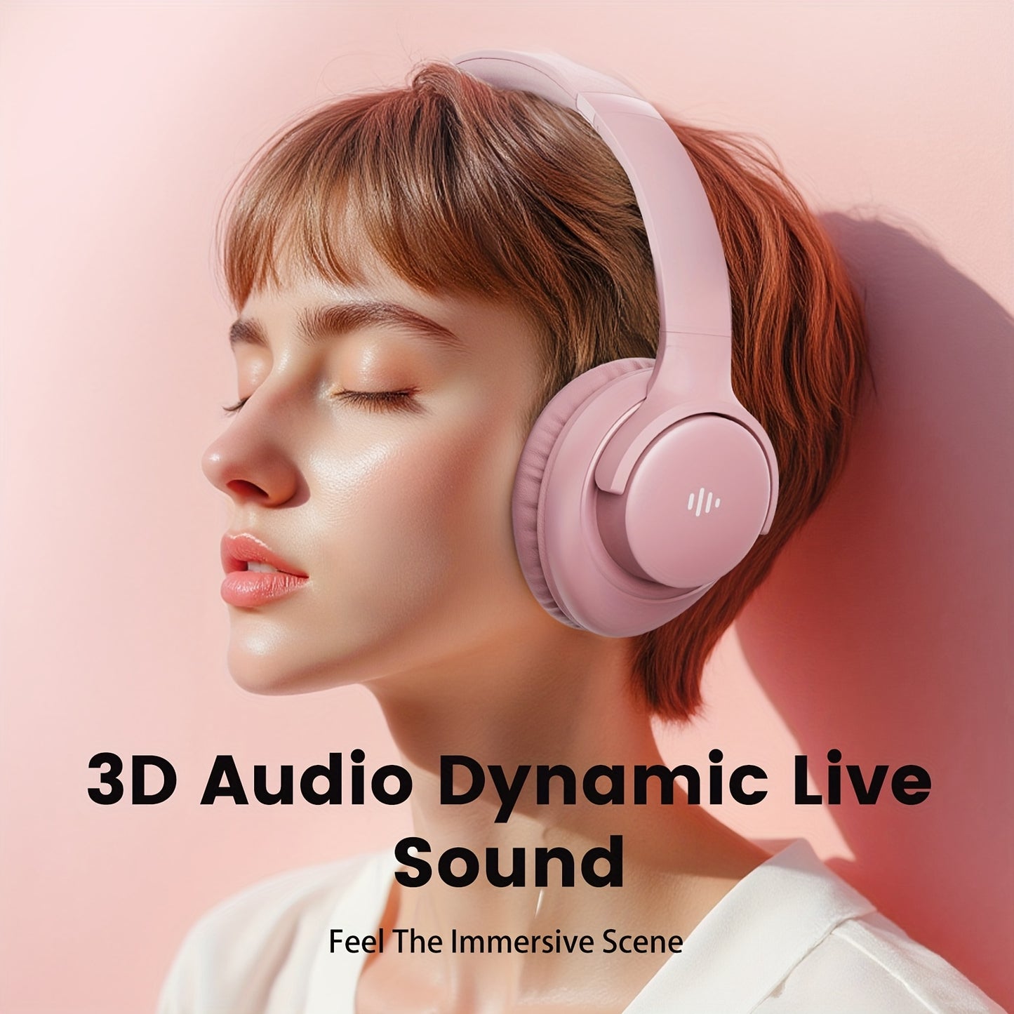 Wireless Over-Ear Headphones, 5.4 Wireless, HD Sound, ENC Noise Cancelling, Deep Bass, Extra Long Battery Life, Soft Earmuffs, Portable & Adjustable Design for Outdoor Sports, Commuting, Tablet Compatible, Immersive Audio gift, christmas,New year, Fall