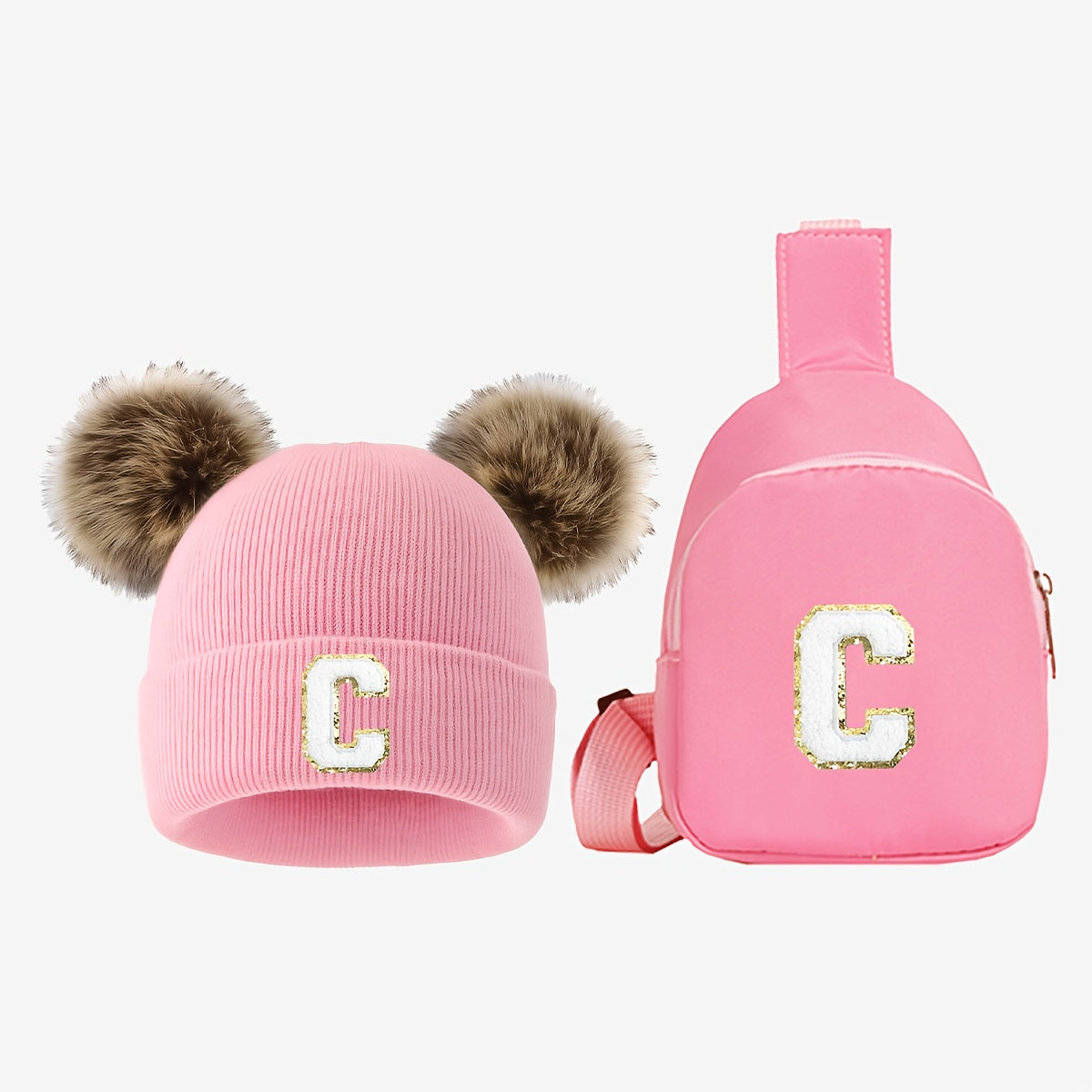 Double pcs Winter Hat Set