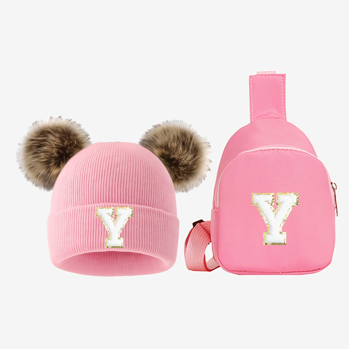 Double pcs Winter Hat Set