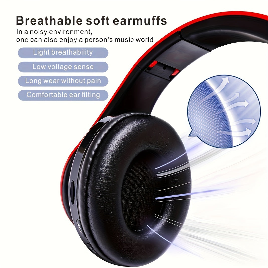 Wireless Headphone, Foldable Bluetooth Headphones Over Ear, Wireless Headset for Gaming, Phones, Computers, Electronics Audio Headphone Arrived before Christmas