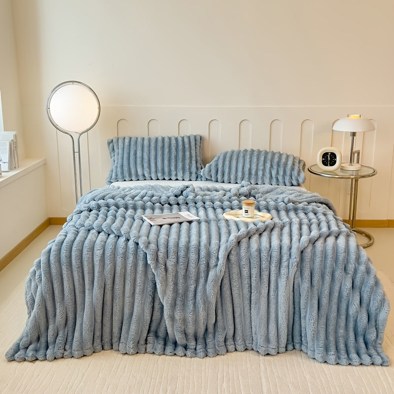 Luxurious ultra-soft blanket, solid color, warm and comfortable. This baby blanket is suitable for sofas, beds, offices and nurseries, and is an ideal gift for all seasons.