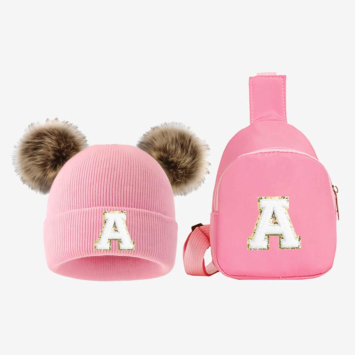 Double pcs Winter Hat Set