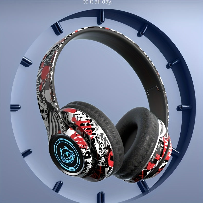 Popular wireless foldable earphones, suitable for tablets/phones/birthdays/Christmas/travel gifts. Head mounted wireless earphones and foldable earplugs