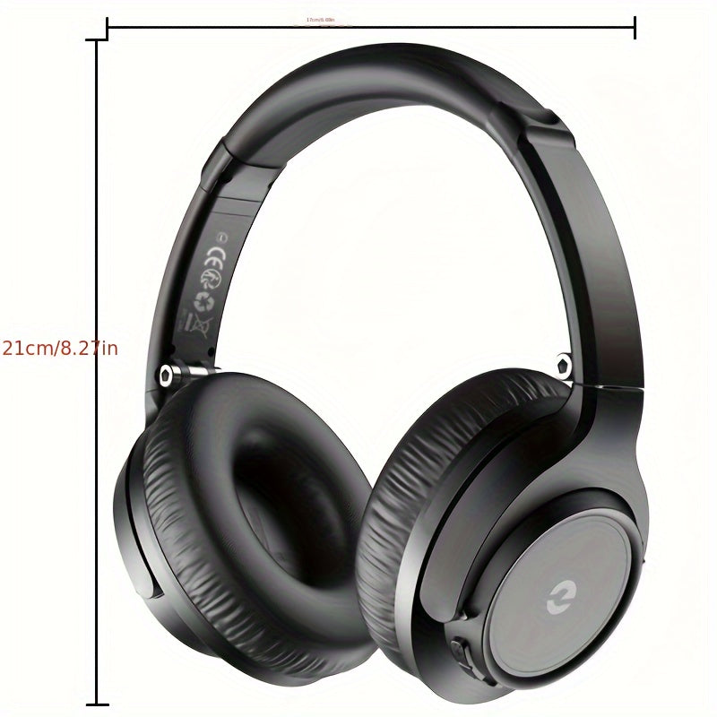 Over-Ear Wireless Headphones with Deep Bass, 50 Hours Playtime, HiFi Stereo, Foldable & Lightweight Design, Built-in Mic for Home, Office, and Travel, Home Audio Gear | Foldable Headset | Snug Earmuffs