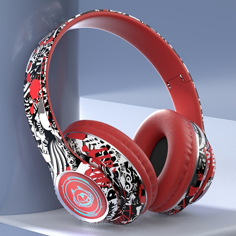 Popular wireless foldable earphones, suitable for tablets/phones/birthdays/Christmas/travel gifts. Head mounted wireless earphones and foldable earplugs