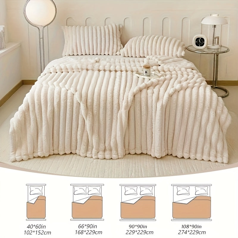 Luxurious ultra-soft blanket, solid color, warm and comfortable. This baby blanket is suitable for sofas, beds, offices and nurseries, and is an ideal gift for all seasons.