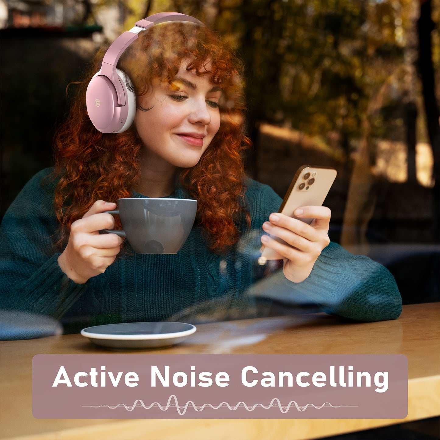 Active Noise Cancelling Headphones With Microphone, Providing 100 Hours Of Playback Time, Over-ear Wireless Headphones With High-fidelity Audio And Deep Bass, Includes A 3.5mm Cable, Soft Ear Cushions, And Fast Charging