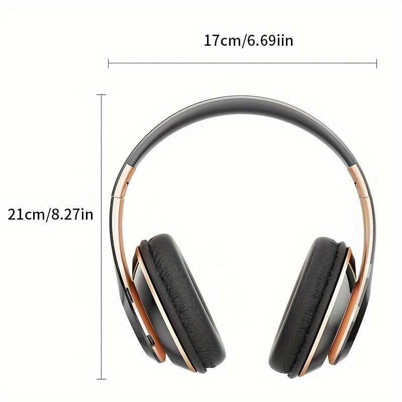 Wireless Headphone, Foldable Bluetooth Headphones Over Ear, Wired & Bluetooth Headset, Gaming, Computers, Gym & Sports