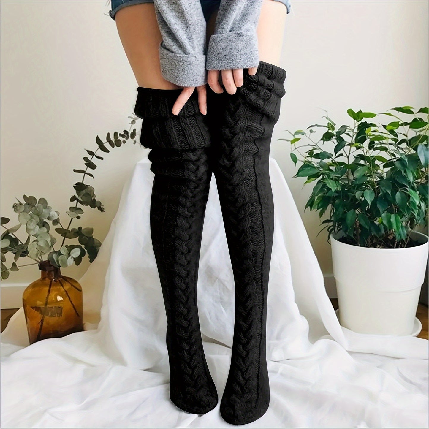 CozyPlus Thigh High Hosiery