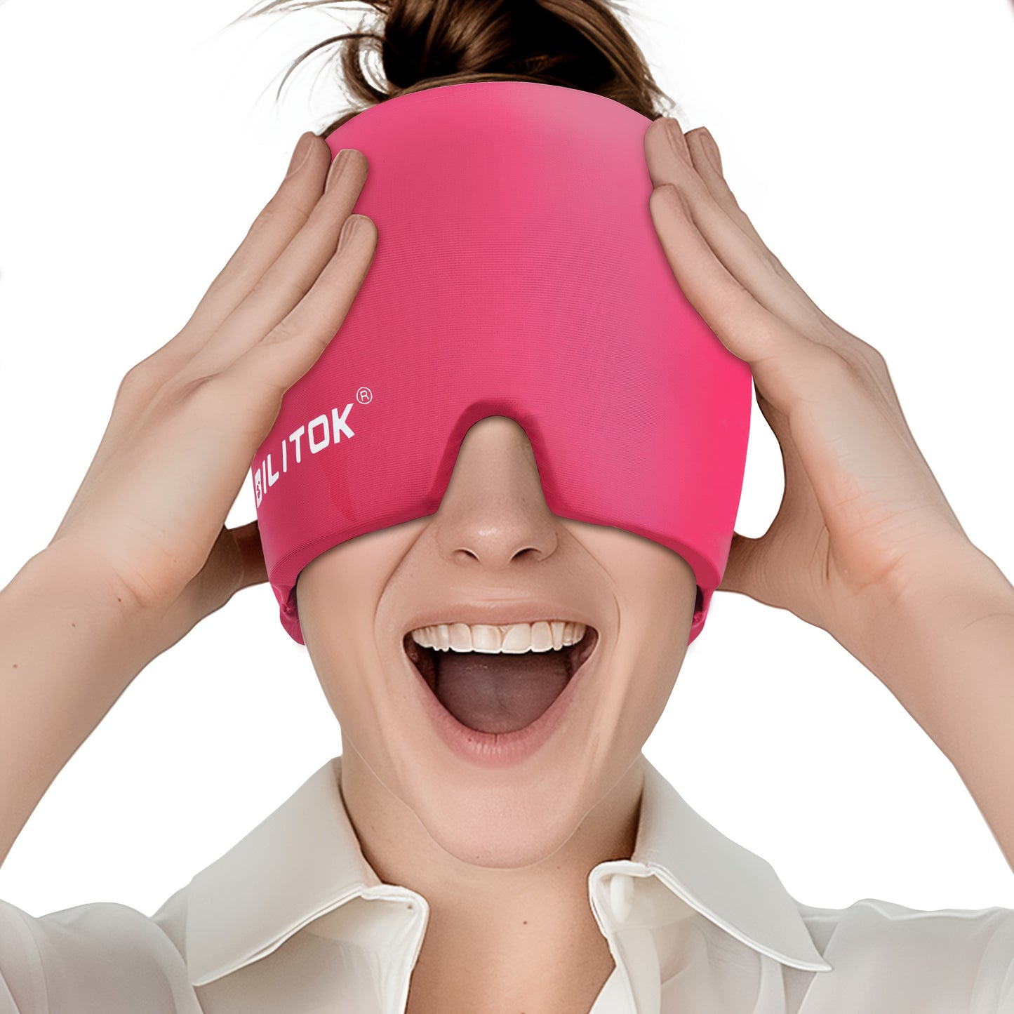 Migraine Headache Relief Cap, Gel lce Head Wrap for Tension and Stress Relief.Suitable for Home breaks, before sleep, office