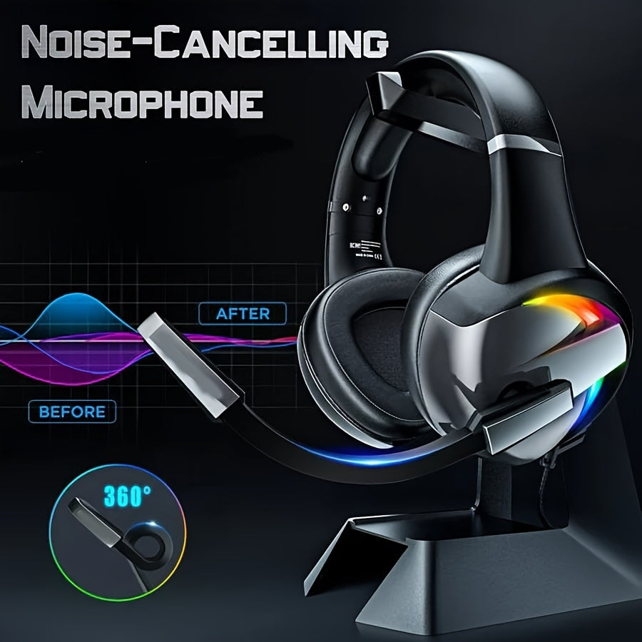 Gaming Bluetooth Headphones Over Ear, Foldable Wireless Headset with Mic, streaming Headphones, Computers, Sports Recovery Sessions