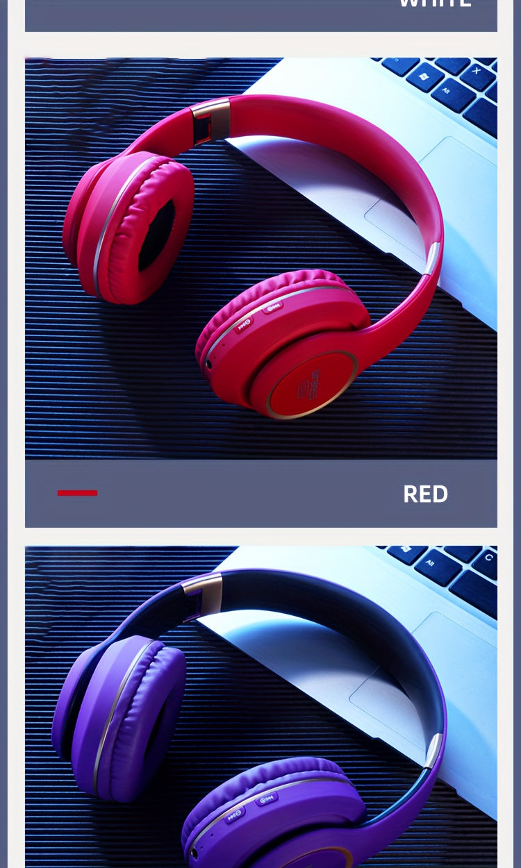 Wireless Headphones with Active Noise Cancellation | Long Battery Life, Foldable Design, Comfortable Sound Isolation for Gaming, Calls, and Music | USB-C Rechargeable, 200mAh Lithium Battery, Perfect Gift