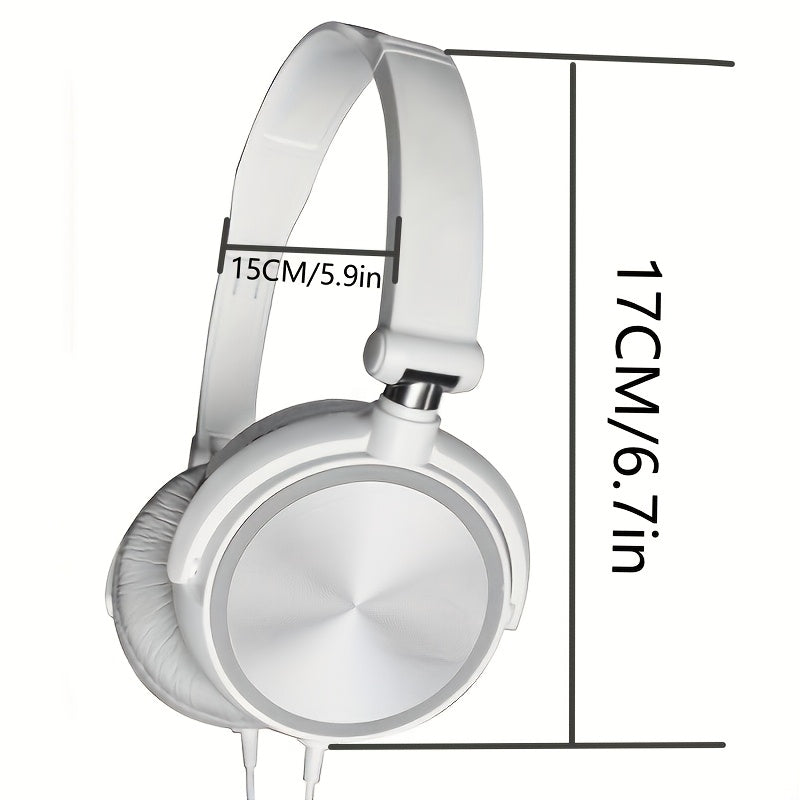 Wired Headphone, Foldable Bluetooth Headphones Over Ear, Wired Headset with microphone for Gaming, Computers, Office Productivity & Calls