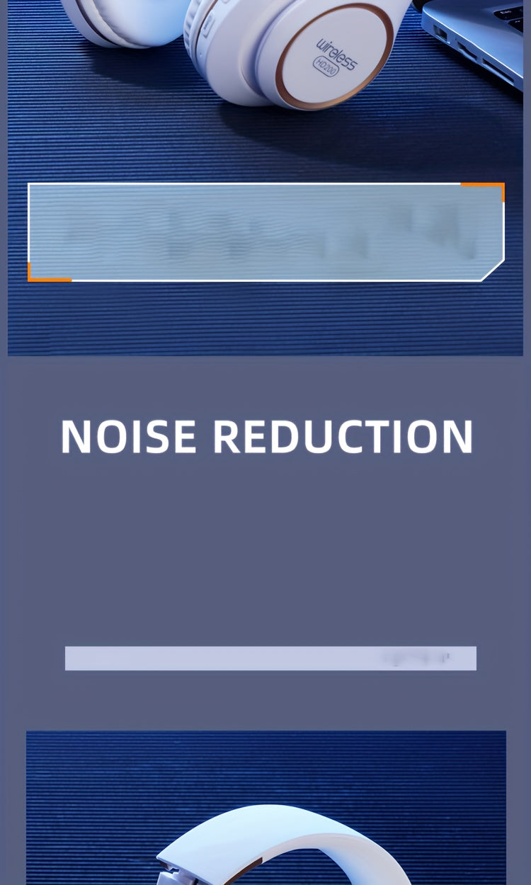 Wireless Headphones with Active Noise Cancellation | Long Battery Life, Foldable Design, Comfortable Sound Isolation for Gaming, Calls, and Music | USB-C Rechargeable, 200mAh Lithium Battery, Perfect Gift