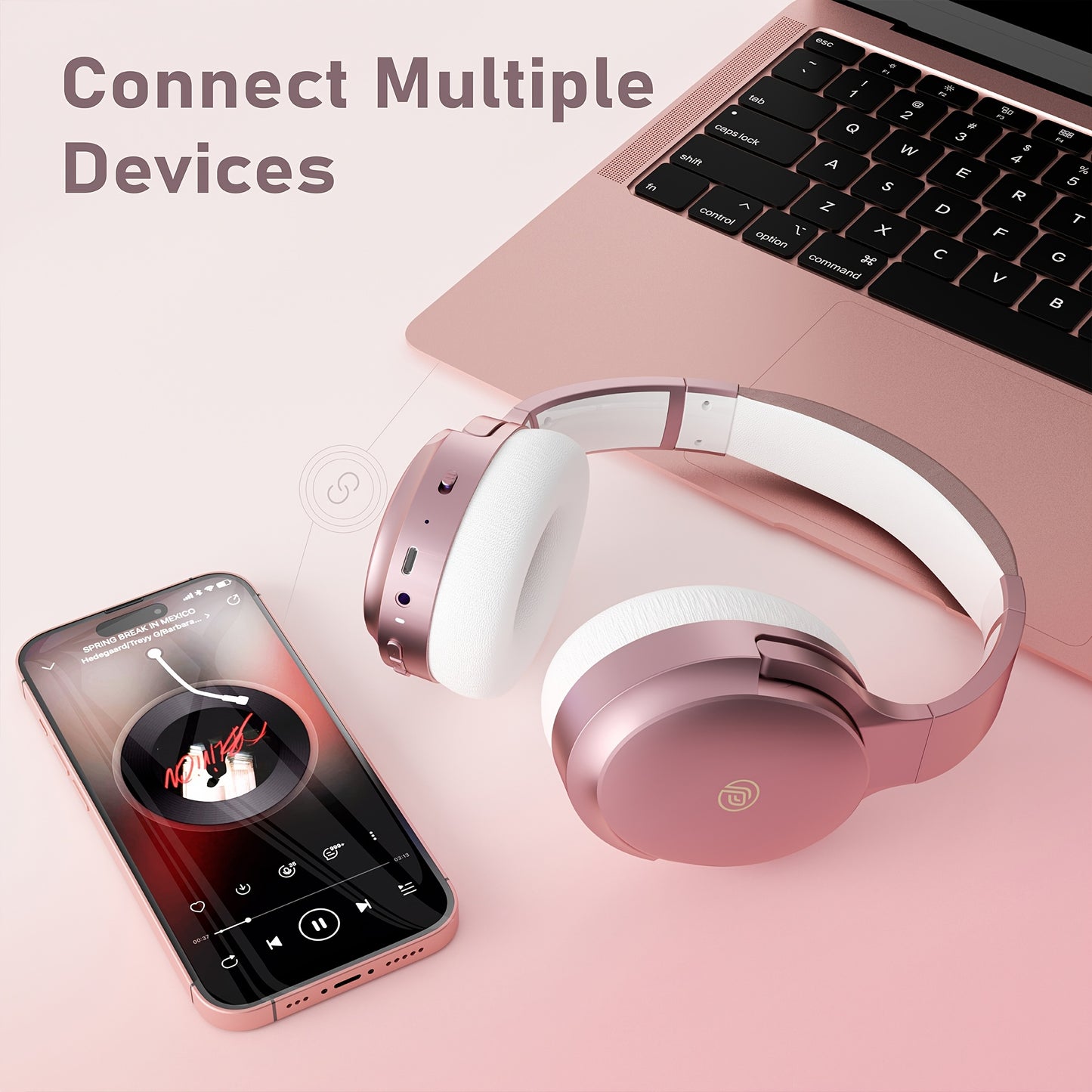 Active Noise Cancelling Headphones With Microphone, Providing 100 Hours Of Playback Time, Over-ear Wireless Headphones With High-fidelity Audio And Deep Bass, Includes A 3.5mm Cable, Soft Ear Cushions, And Fast Charging