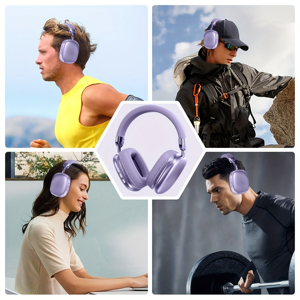 Wireless Earphones, Noise Cancelling And High Sound Quality, 800mAh Battery Life, 48 Hours Of Standby Time, Comfortable And Foldable, Suitable For Sports, Gaming, And Walking, Suitable For Smartphones IO