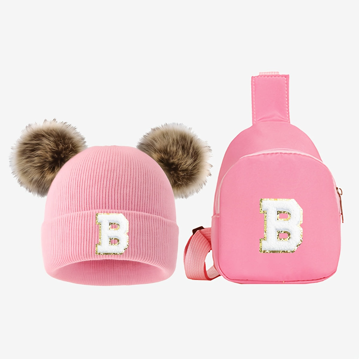 Double pcs Winter Hat Set