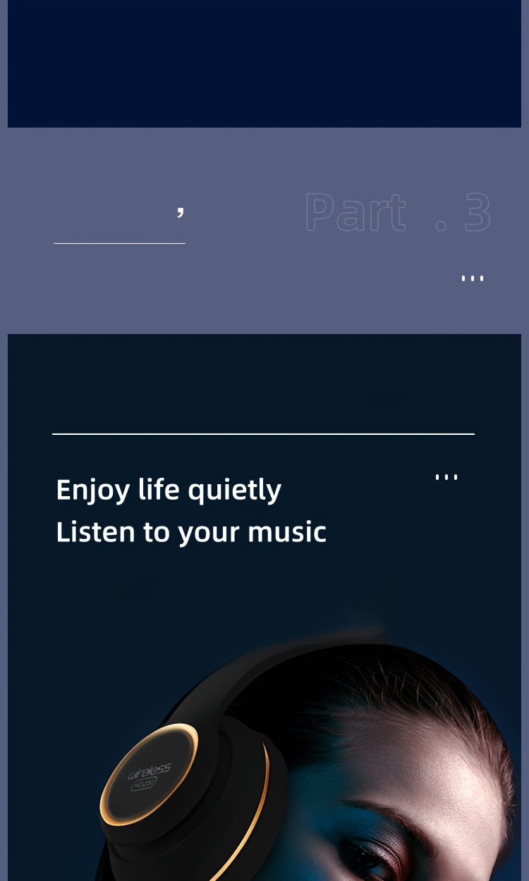 Wireless Headphones with Active Noise Cancellation | Long Battery Life, Foldable Design, Comfortable Sound Isolation for Gaming, Calls, and Music | USB-C Rechargeable, 200mAh Lithium Battery, Perfect Gift