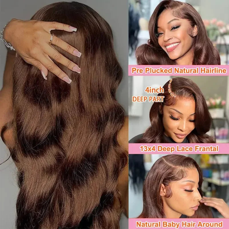 Brazilian Body Wave 13x4 Lace Front Wig – 220 & 250 Density