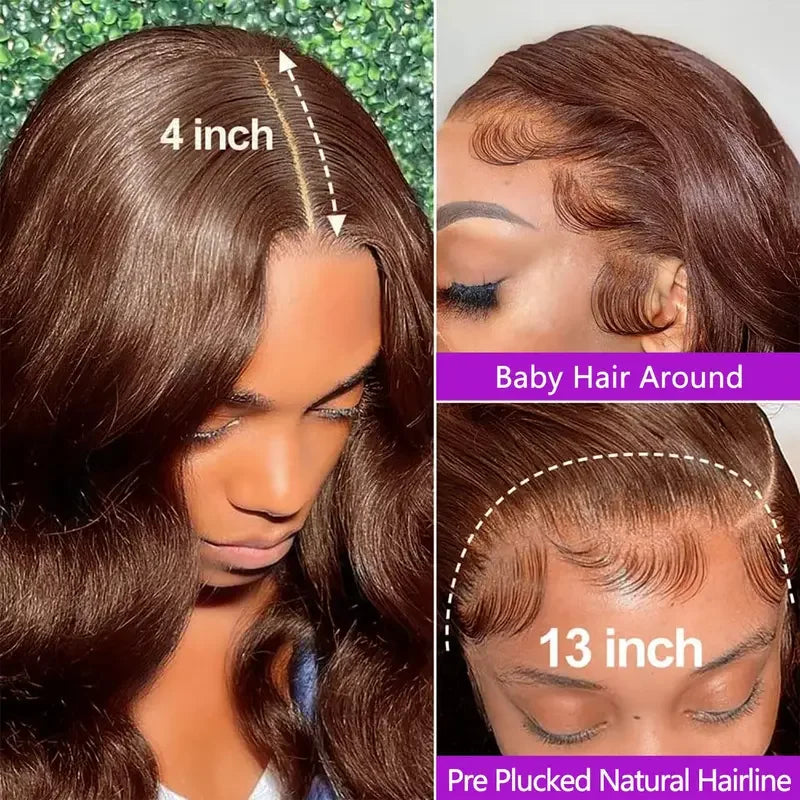 Brazilian Body Wave 13x4 Lace Front Wig – 220 & 250 Density