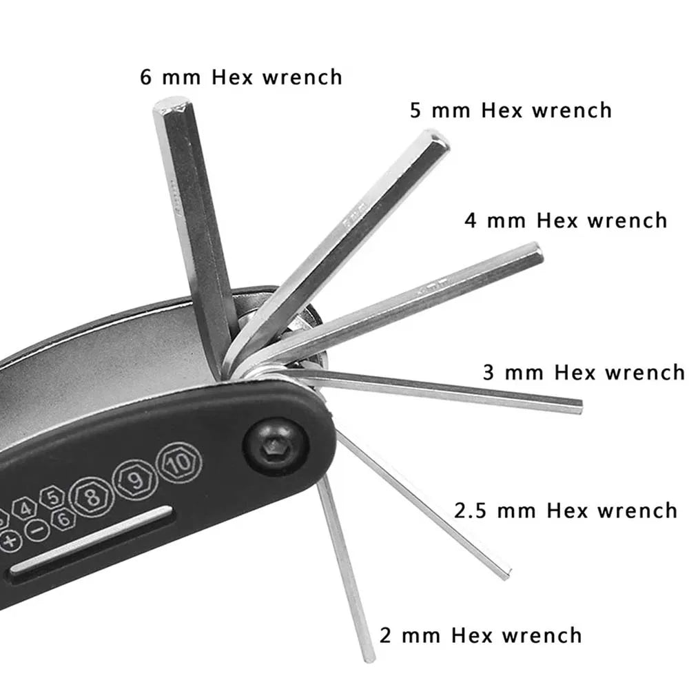 16-in-1 Portable Repair Tool Kit for Motorcycle & Bicycle