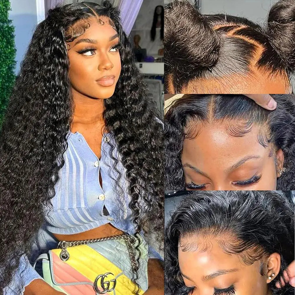 Brazilian Kinky Curly Lace Front Wig – 13x4 & 13x6, 250 Density