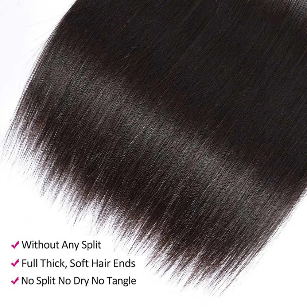 Brazilian Straight Four Bundles Set – Natural Black