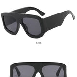 JNPCXI Oversized Square Sunglasses Fashion Gradient Women Luxury Retro Shades UV400 Outdoor Men Sun Glasses