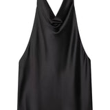 Halter Satin Backless Tank Top