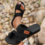 Women's Casual Sporty Sandals Breathable Comfortable Skin-Friendly Flat Bottom Slip-On Slippers