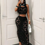 Sexy Mesh Bodycon Two Piece
