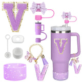 PURPLE TUMBLER ACCESSORY SET | 8 PIECES