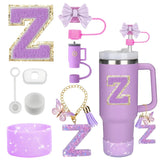 PURPLE TUMBLER ACCESSORY SET | 8 PIECES