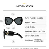 2025 New Fashion Big Frame Cat's Eye Butterfly Women Sunglasses Luxury Designer Men Sunglass Outdoor Travel Eyewear Female UV400