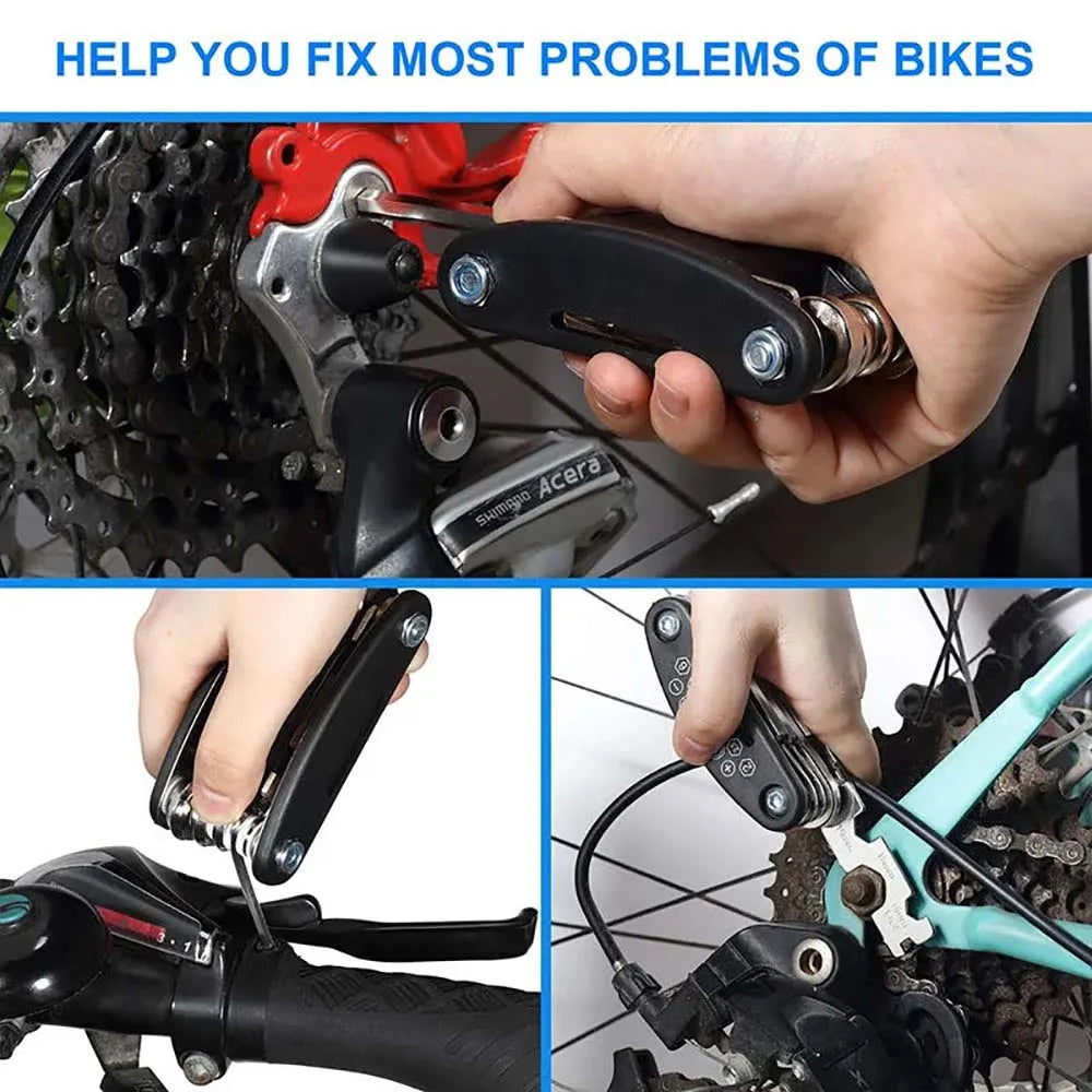 16-in-1 Portable Repair Tool Kit for Motorcycle & Bicycle
