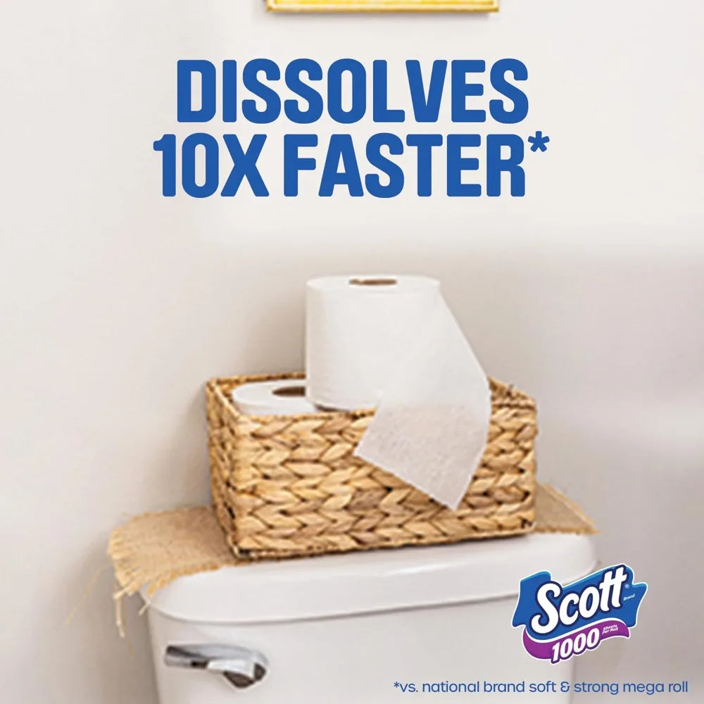 Scott 1000 Trusted Clean Toilet Paper – 32 Rolls